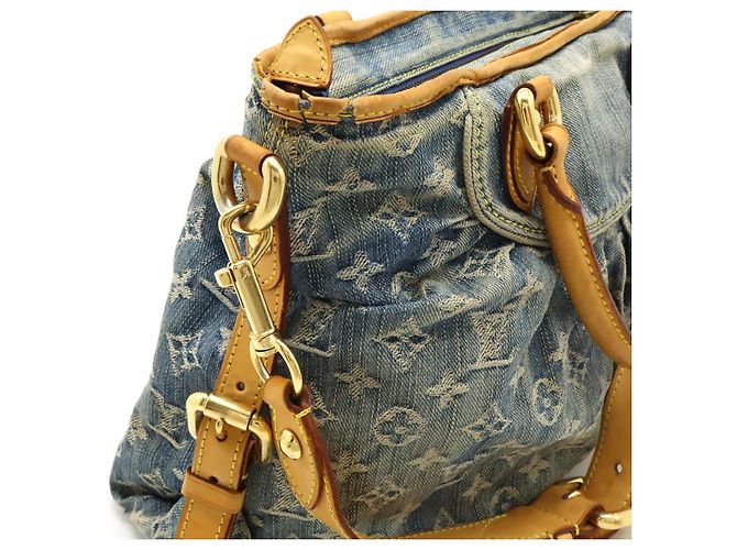 Borsa tote Neo Cabby MM in denim Monogram Louis Vuitton Blu - vista 6