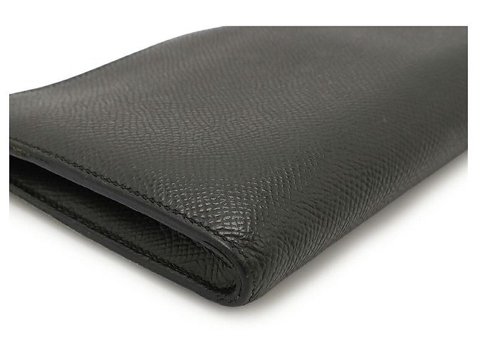 Hermès Portafoglio Lungo L-Zip Duo Combine Remix Hermes in Pelle Grigia Grigio - vista 3