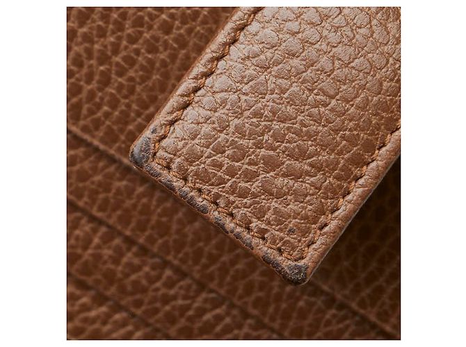 Portafoglio in pelle GG Canvas Gucci Marrone Beige - vista 5