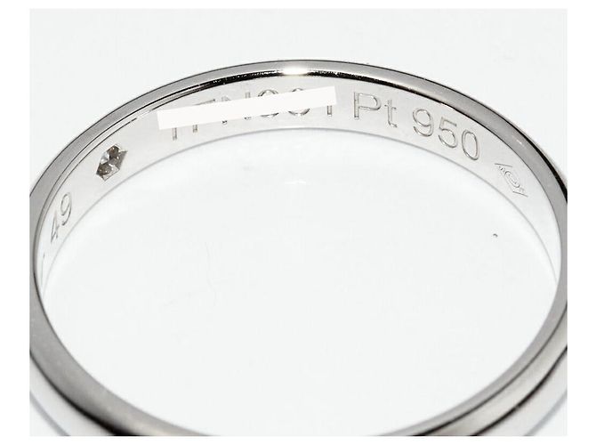 Love Cartier Pt950 1895 Wedding Ring Ring B40577 Size 9 Silvery Metallic - view 4