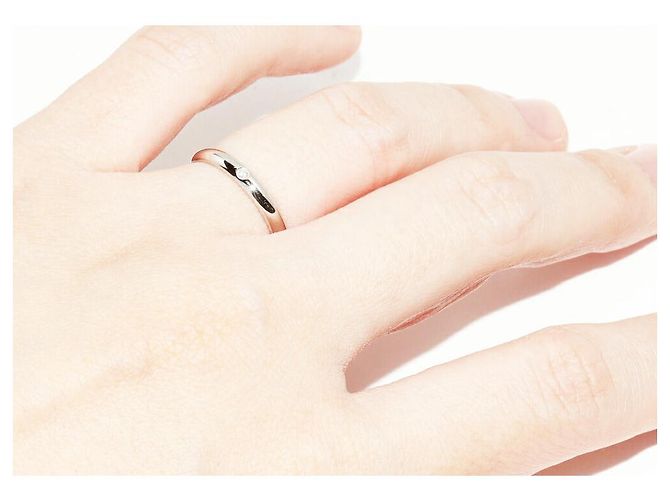 Love Cartier Pt950 1895 Wedding Ring Ring B40577 Size 9 Silvery Metallic - view 6