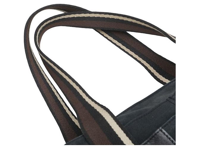 Hermès Borsa a mano in tela e pelle Hermes Troca Horizontal MM Nero - vista 4