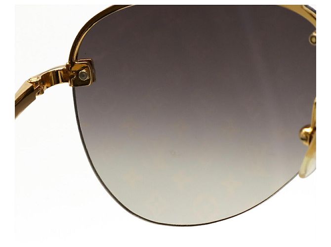 Louis Vuitton Clockwise Monogram Sunglasses Golden Metallic - view 7