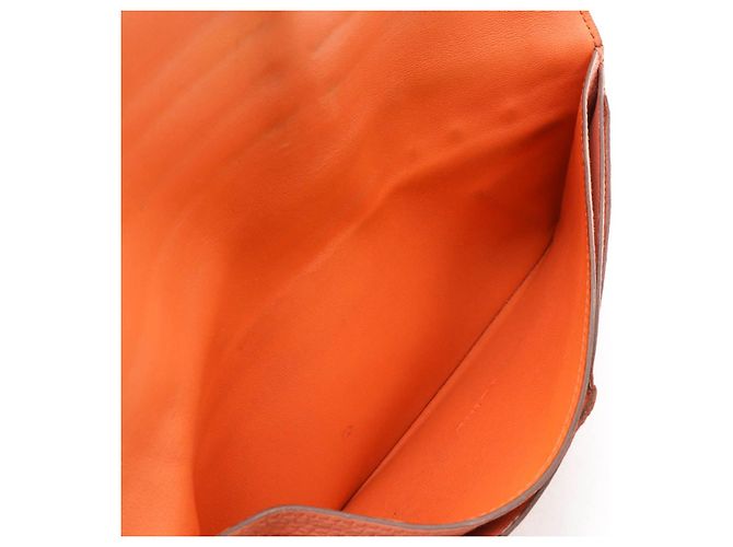 Hermès Dogon Verso Leder Langbörse Orange - Ansicht 6