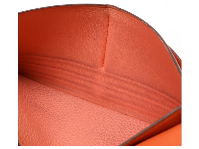Hermès Dogon Verso Leder Langbörse Orange - Ansicht 7