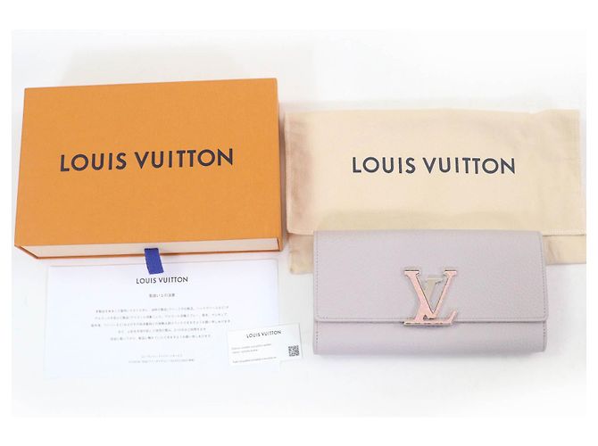 Louis Vuitton Portefeuille Capucines LV Python Leather Wallet Grey - view 2