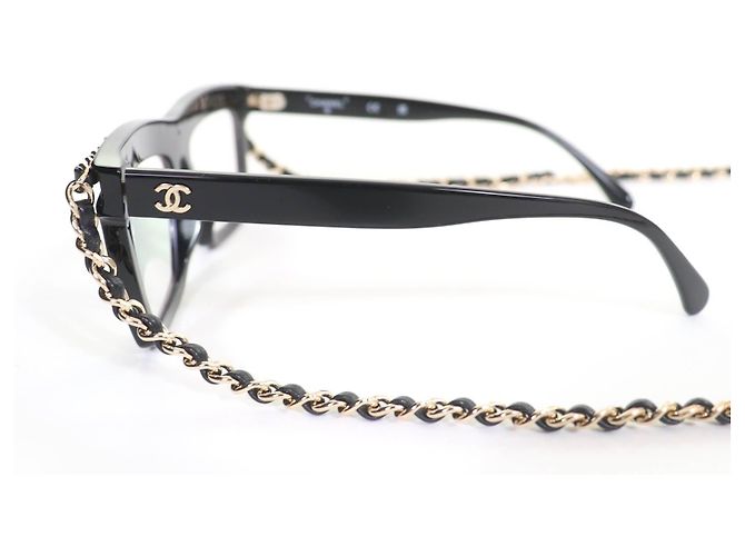 Timeless Occhiali da sole Chanel COCO Mark Chain Nero - vista 5