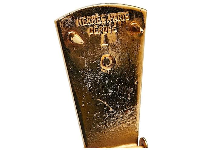 Hermès Brosche Golden Metallisch - Ansicht 5