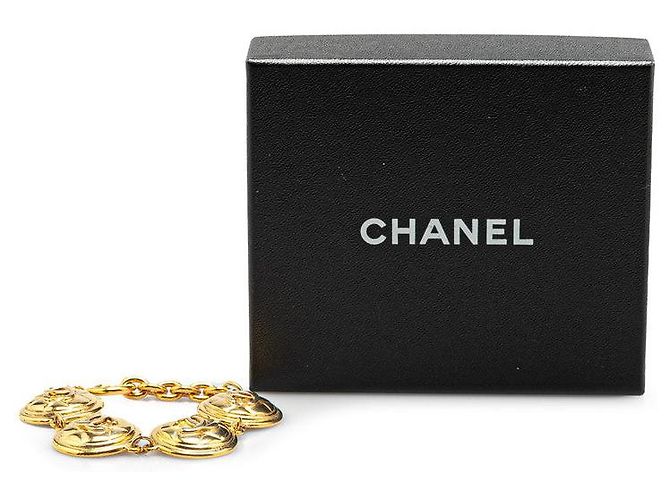 Timeless Bracciale Matelassé Coco Mark di Chanel D'oro Metallico - vista 6