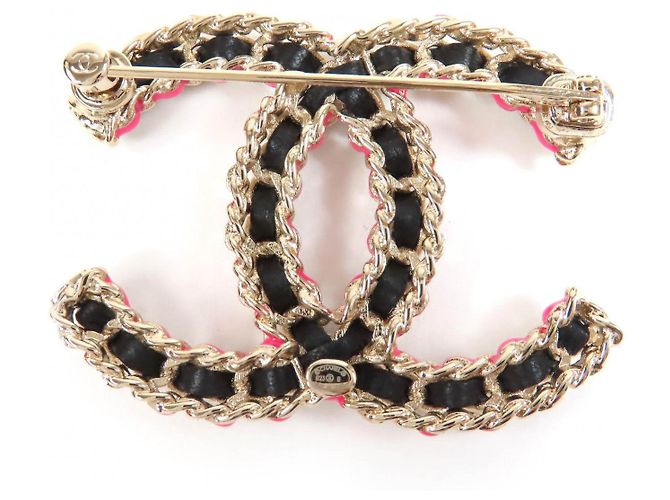 Timeless Broche COCO Mark da Chanel Dourado Metálico - vista 5