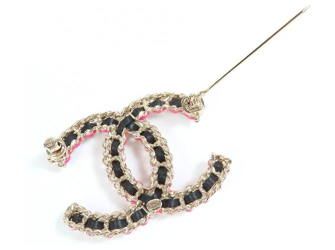 Timeless Broche COCO Mark da Chanel Dourado Metálico - vista 6