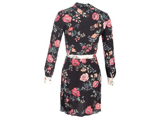 Camicia dress bicolore Maje Riller in viscosa stampata floreale - vista 3
