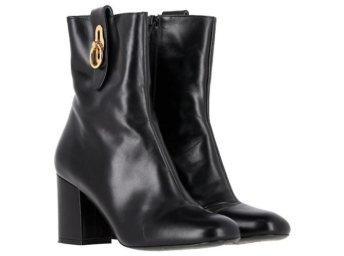 Botines Mulberry de cuero negro - vista 4