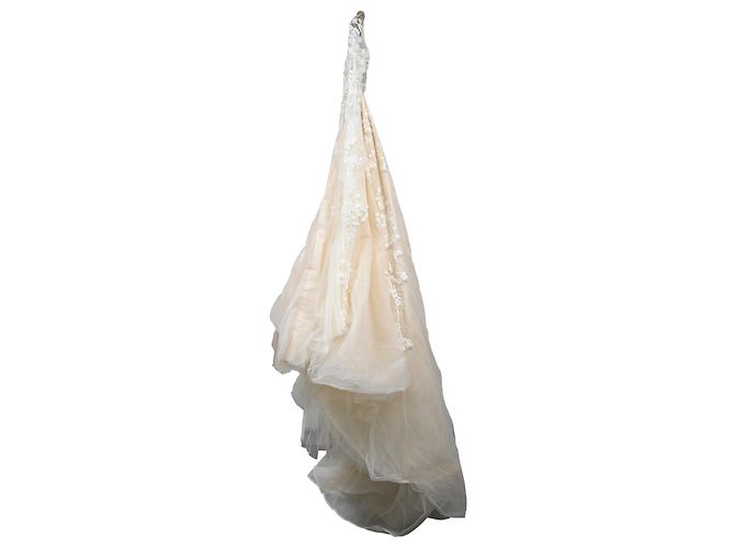 Elie Saab Embellished Wedding Gown in White Polyamide - view 2