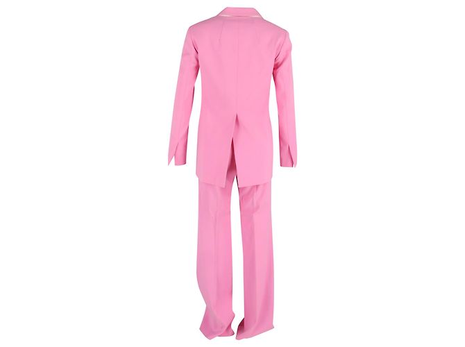Completo Giacca e Pantaloni a Un Bottone Joseph in Lana Rosa - vista 3