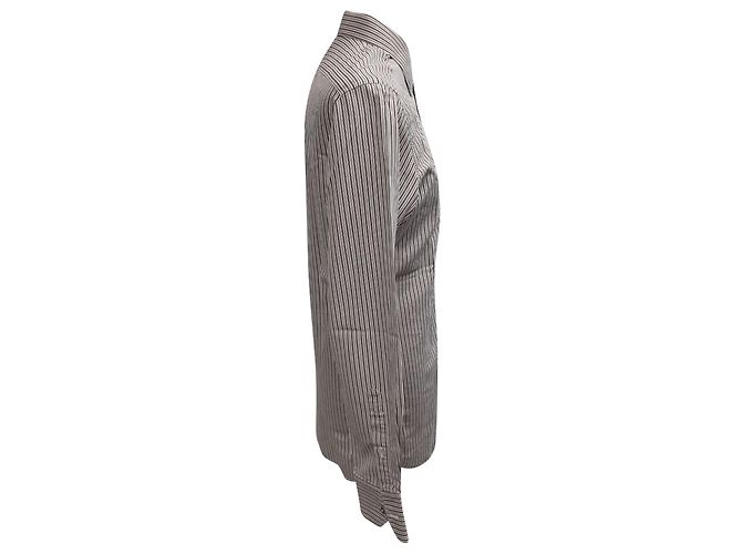 Camicia a maniche lunghe a righe Gucci in cotone multicolore - vista 2