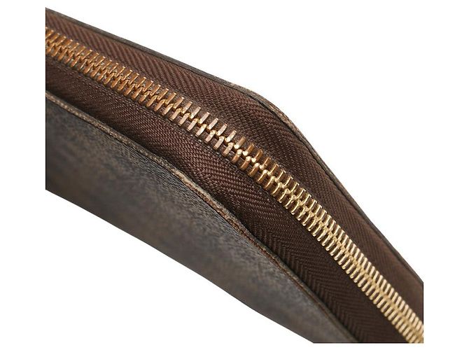 Portafoglio lungo Zippy Organizer Damier Louis Vuitton Metallico Bronzo - vista 6