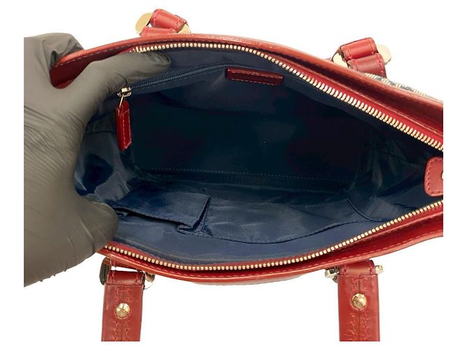 Christian Dior Trotter Canvas Leder Handtasche Blau - Ansicht 10