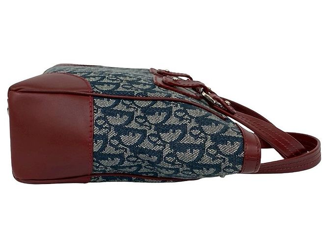 Christian Dior Trotter Canvas Leder Handtasche Blau - Ansicht 7