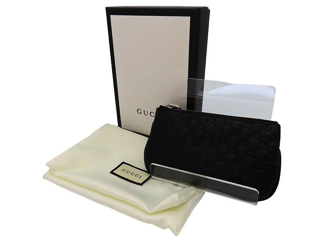Gucci Micro GG Leather Coin Case Key Case 544476 Black - view 10