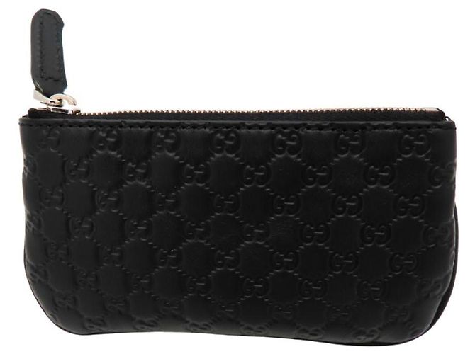 Gucci Micro GG Leather Coin Case Key Case 544476 Black - view 2