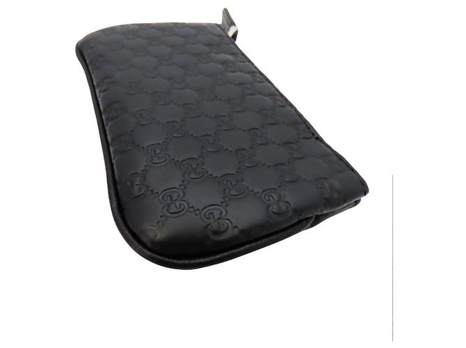 Gucci Micro GG Leather Coin Case Key Case 544476 Black - view 5