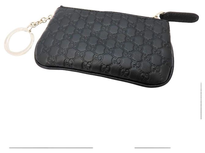 Gucci Micro GG Leather Coin Case Key Case 544476 Black - view 6