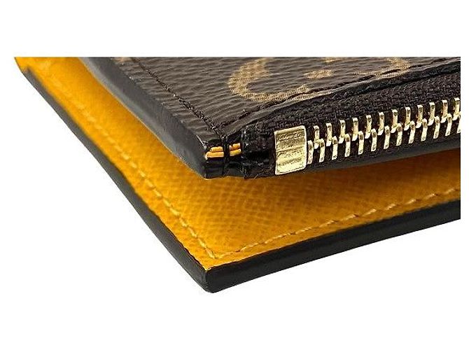 Slender Carteira Compacta Monogram Lisa da Louis Vuitton Marrom - vista 9