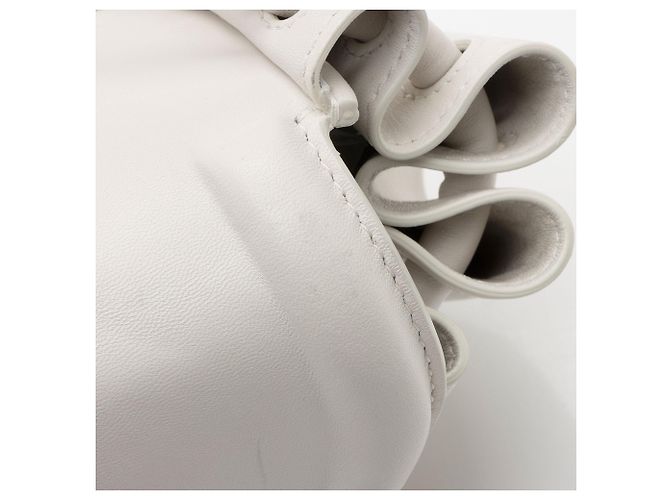 Borsa a tracolla in agnello Bottega Veneta Beak Bianco - vista 10