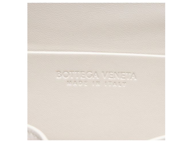 Borsa a tracolla in agnello Bottega Veneta Beak Bianco - vista 7