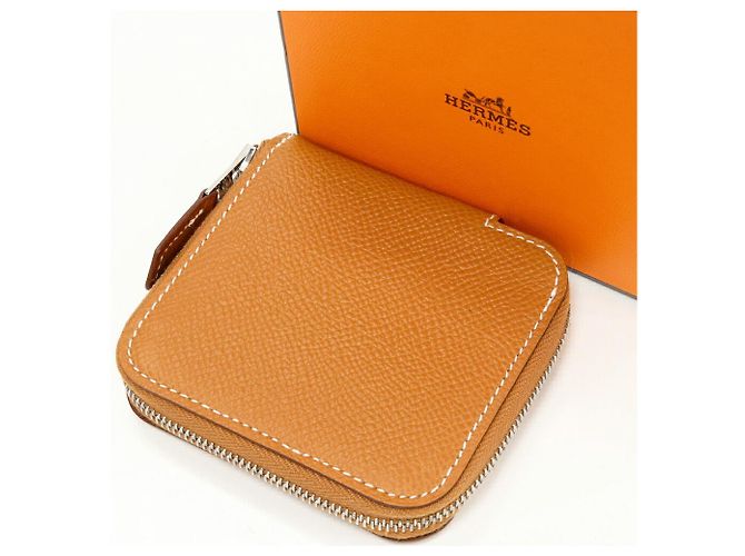 Hermès Hermes Azap Compact Mini Epsom Coin Case Golden Metallic - view 2