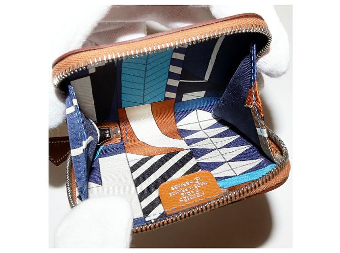 Hermès Hermes Azap Compact Mini Epsom Coin Case Golden Metallic - view 3