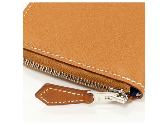 Hermès Hermes Azap Compact Mini Epsom Coin Case Golden Metallic - view 5