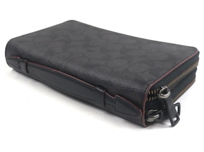 Coach Signature Leather Long Wallet - view 3
