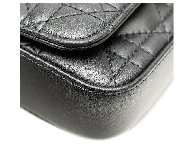 Christian Dior Borsa a Spalla MyDior in Pelle di Agnello Nero - vista 7