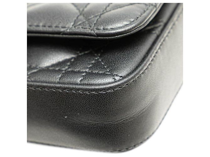 Christian Dior Borsa a Spalla MyDior in Pelle di Agnello Nero - vista 8