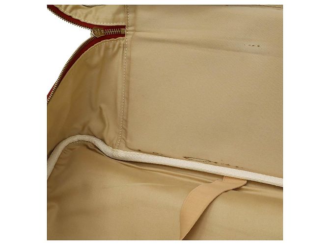 Borsa Boston Hermès Victoria in Tela H/Taurillon Clemence Marrone Beige - vista 7