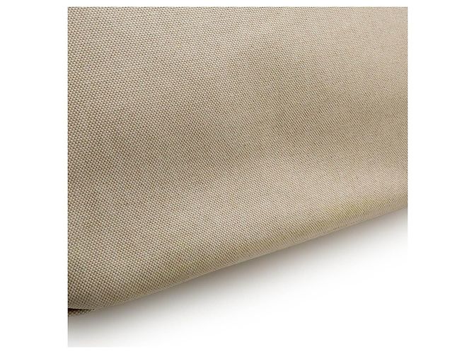 Borsa Boston Hermès Victoria in Tela H/Taurillon Clemence Marrone Beige - vista 9