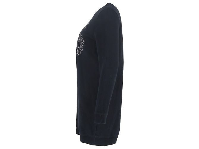 Vestido Mini de Algodón con Logo de Tigre Kenzo en Azul Marino - vista 2