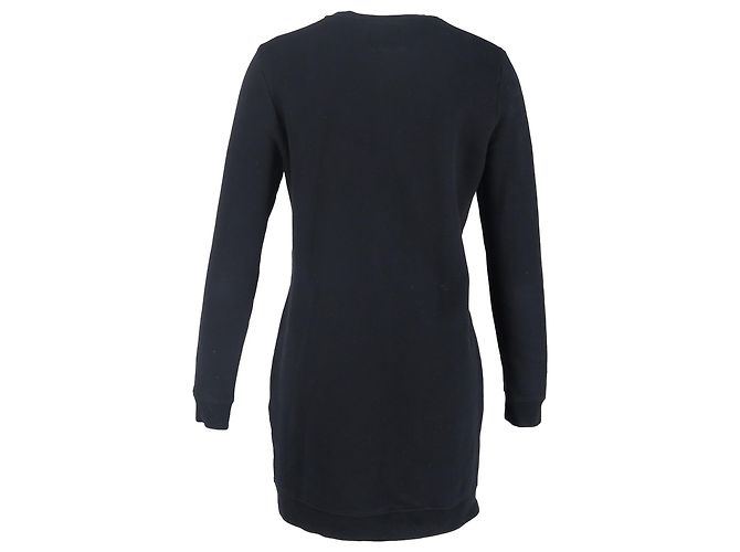 Vestido Mini de Algodón con Logo de Tigre Kenzo en Azul Marino - vista 3