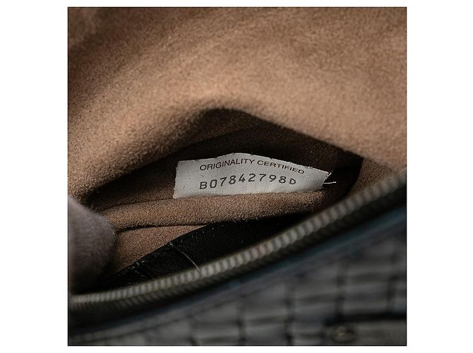 Bolso de Hombro de Cuero Intrecciato Studs de Bottega Veneta Azul - vista 10