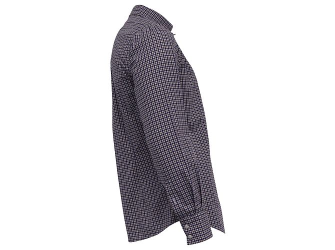 Camicia a quadri con bottoni Brunello Cucinelli in cotone multicolore - vista 3