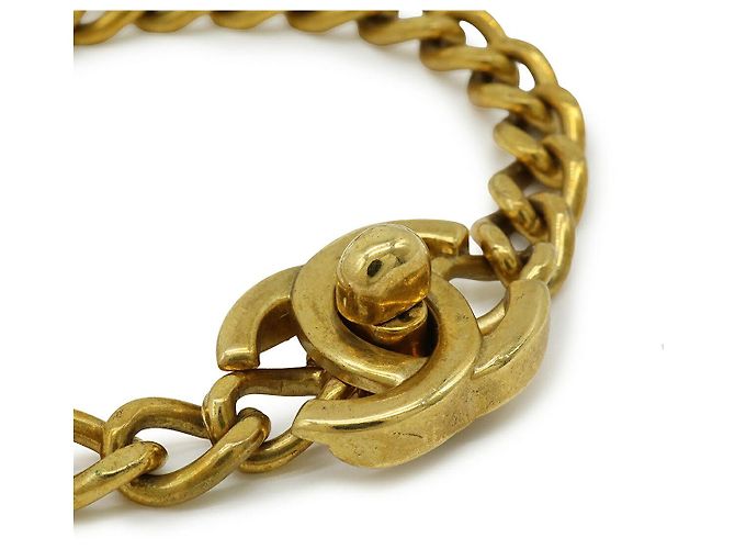 Timeless Bracciale a Catena Coco Mark di Chanel D'oro Metallico - vista 3