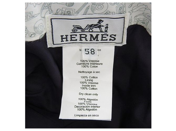 Hermès Hermes Sellier Button Denim Baseball Cap Blue - view 8