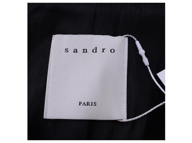 Casaco Sandro Paris em Lã e Cashmere Preto - vista 5