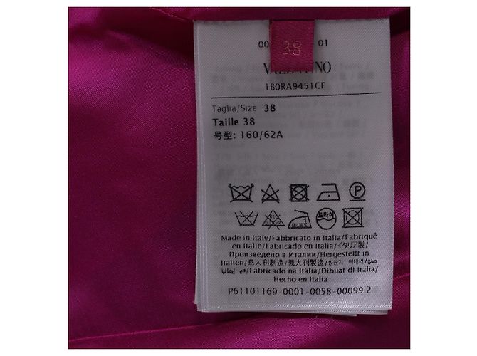 Falda midi acampanada Valentino Garavani en viscosa rosa Castaño - vista 5