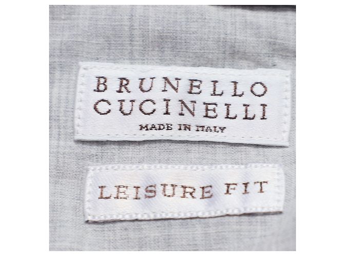 Camicia a quadri con bottoni in lino multicolore Brunello Cucinelli - vista 5