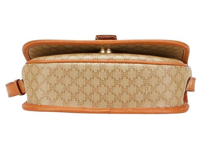 Céline Borsa a Spalla in PVC Macadam di Celine Marrone Beige - vista 3