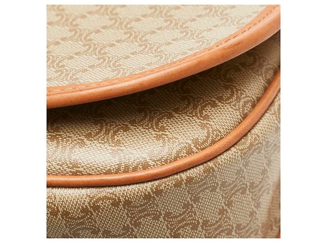 Céline Borsa a Spalla in PVC Macadam di Celine Marrone Beige - vista 5