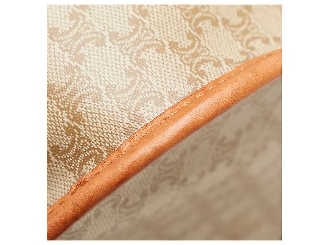 Céline Borsa a Spalla in PVC Macadam di Celine Marrone Beige - vista 7